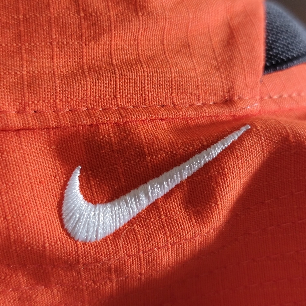 Nike Dry Bucket Orange Gray Hat Cap Adjustable - Picture 12 of 12